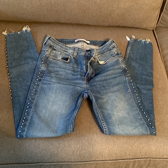 ZARA Skinny Jeans Size 2 - 13”W x 34”L  - Rise 9” - Picture 5 of 13